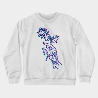 3D style Trippy Hand tattoo art Crewneck Sweatshirt